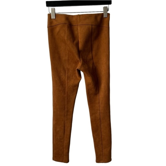 Anthropologie Faux Suede Mid-rise Pull-on Skinny Pant Leggings Ankle Zippers 27 - Picture 3 of 9